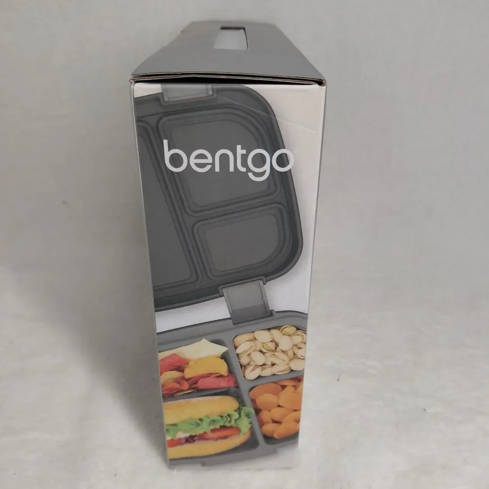NEW Bentgo Fresh Leak-Proof Bento Lunch Box Charcoal Gray 3/4 Compartments NIB